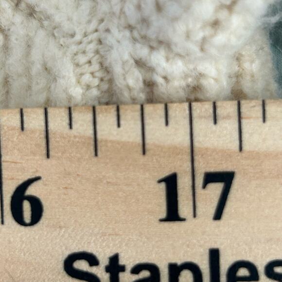 Lulu's Boat Neck / Off Shoulder Sweater, Cream, Sz S - Picture 8 of 9